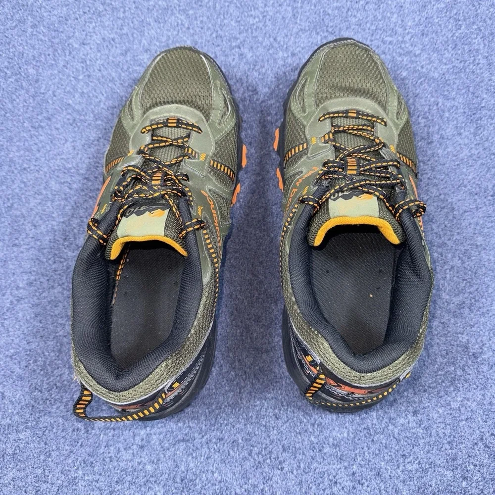 New Balance 410 V4 Mens Green Orange Trail Running Shoes Size 10 Breathable Mesh